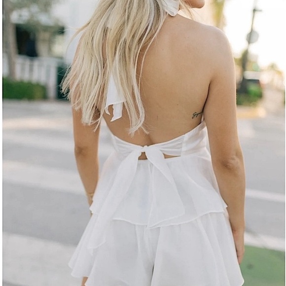 Vestique White Tiered Romper - Picture 4 of 8